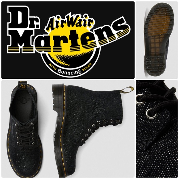 Dr. Martens Shoes - Dr. Martens ✨ Size 6 • NWOT • 1460 Pascal • Glitter Ray Black Lace Up Boot